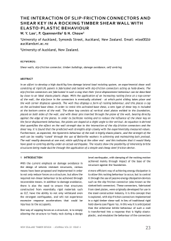 THE INTERACTION OF SLIP-FRICTION CONNECTORS AND