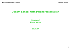 Math Parent Presentation 1.notebook