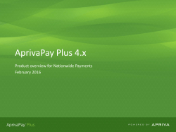 AprivaPay Plus 4.x - Nationwide Payments Solutions