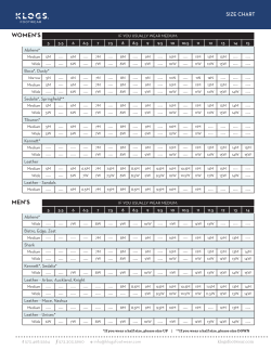 Shoe Size Charts