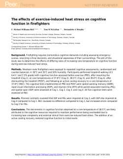 The effects of exercise-induced heat stress on cognitive