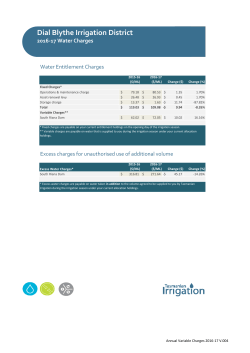 Water Charges 2016-17