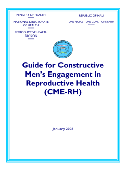 Guide for Constructive Men`s Engagement in Reproductive Health