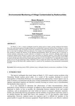 Environmental Monitoring of Village Contaminated by Radionuclides