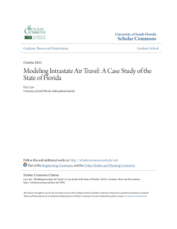 Modeling Intrastate Air Travel: A Case Study of the State of Florida