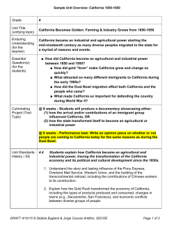 Full Unit Overview 4th Grade History Social Science