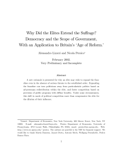 Why Did the Elites Extend the Suffrage? Democracy and the Scope