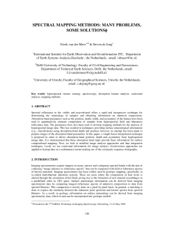 SPECTRAL MAPPING METHODS: MANY PROBLEMS, SOME