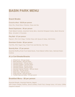 basin park menu - Eureka Springs Weddings