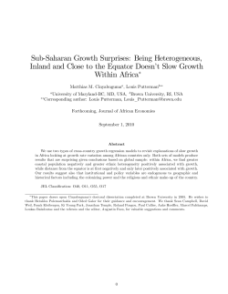 Sub-Saharan Growth Surprises