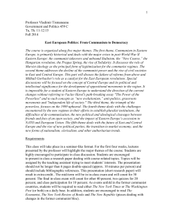 Syllabus - Department of Government and Politics