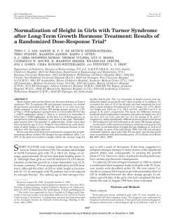 Normalization of Height in Girls with Turner Syndrome after Long