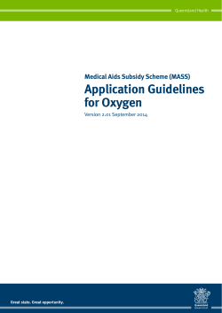 Application Guidelines for Oxygen