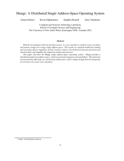 A Distributed Single Address-Space Operating System