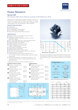Series VHP - EBG Resistors