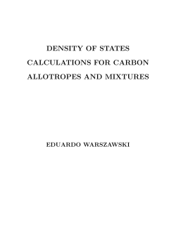 DENSITY OF STATES CALCULATIONS FOR CARBON
