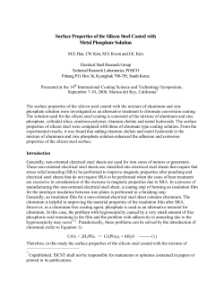 surface properties of the silicon steel coated with metal phosphate
