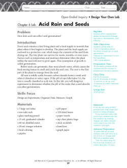 Chapter 6 Lab Acid Rain and Seeds
