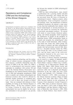 CRM and the Archaeology of the African Diaspora