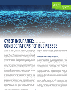 Cyber Insurance: Considerations for Businesses