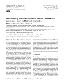 Swath-altimetry measurements of the main stem Amazon River