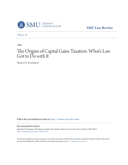 The Origins of Capital Gains Taxation: What`s Law