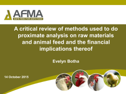 Moisture - AFMA Symposium
