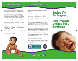 Babies Cry Be Prepared Help Prevent Shaken Baby Syndrome