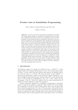 Product rules in Semidefinite Programming