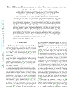 Phase-field theory of brine entrapment in sea ice: Short