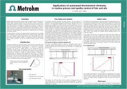 Applications of automated thermometric titrimetry in routine process