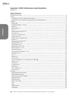 Appendix J: PARCC Mathematics Audio Guidelines