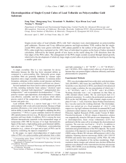 Electrodeposition of Single-Crystal Cubes of Lead Telluride on