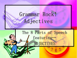 Grammar Rock! Adjectives