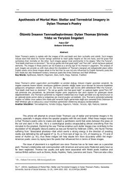 Apotheosis of Mortal Man: Stellar and Terrestrial Imagery in Dylan