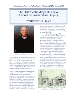 The Historic Buildings of Sapelo: A 200-Year
