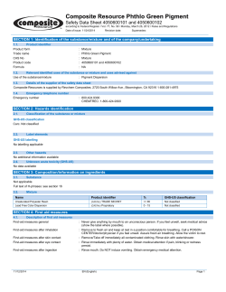 Composite Resource Phthlo Green Pigment