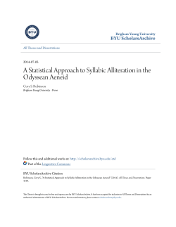 A Statistical Approach to Syllabic Alliteration in the Odyssean Aeneid