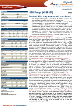 KSB Pumps - ICICI Direct