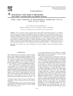 Serial Review: Nitric Oxide in Mitochondria