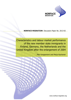 Characteristics and labour market performance of the new member