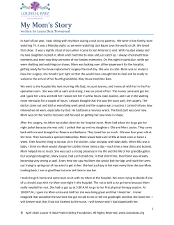 My Mom`s Story - Louise H. Batz Patient Safety Foundation