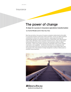The power of change: 8 steps for success in insurance