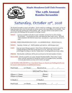 Maple Meadows Golf Club Presents