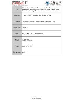 Title Stochastic modeling for the stress inversion of vein
