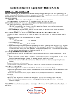 dehumidification equipment guide