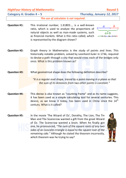 H4 History of Mathematics R5 G4