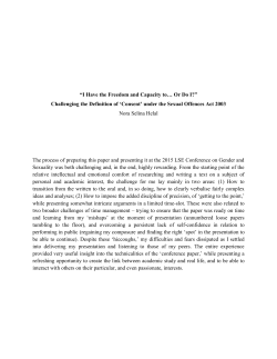 I Have the Freedom and Capacity to&hellip; Or Do I?