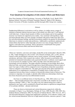 Four-Quadrant Investigation of Job