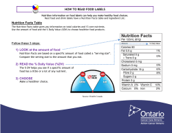 How to Read Food Labels